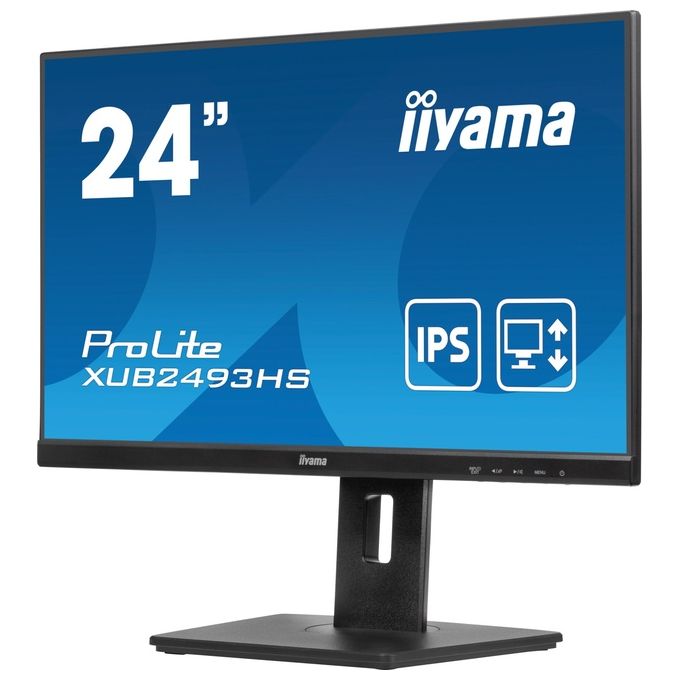 Iiyama XUB2493HS-B6 ProLite Monitor PC 23.8'' IPS Full HD 1920x1080 100Hz 0.5ms AMD FreeSync Altoparlanti HDMI DisplayPort colore Nero