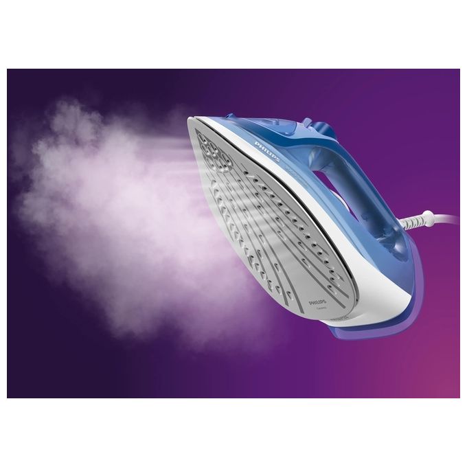 Philips DST3031-20 Serie 3000 Ferro da stiro a vapore 2400 W Piastra in Ceramica Colpo Vapore 180 g-min colore Blu