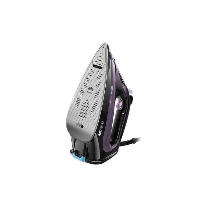 Braun SI9661VI TexStyle 9 Ferro da stiro a vapore 3100W piastra Eloxal Plus FreeGlide 3D iCare ActiClean colore Viola