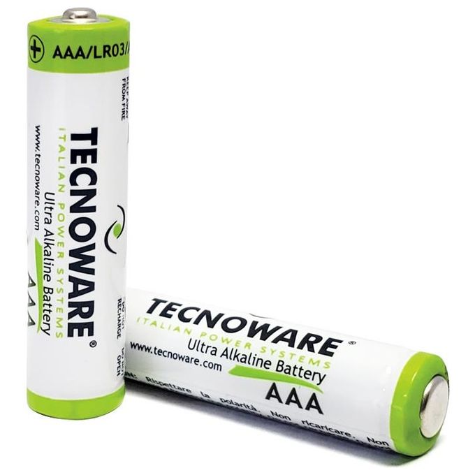 Tecnoware Batterie Mini Stilo Ultra Alcaline AAA 1.5 Volt Confezione 40 Pezzi