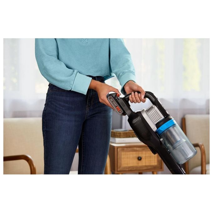 Black and Decker BHFEB520D1 PowerSeries Extreme Aspirapolvere a bastone 2 in 1 senza filo 20V 56 min autonomia ciclonico senza sacchetto colore Nero