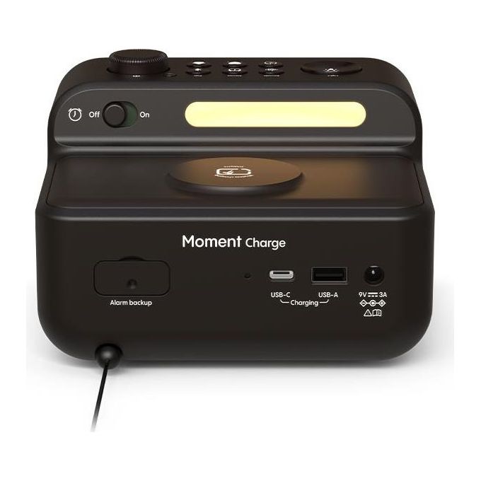 Pure 30103 Moment Charge Radiosveglia Digitale DAB+ FM Bluetooth 5.3 Ricarica Wireless 10W colore Coffee Black