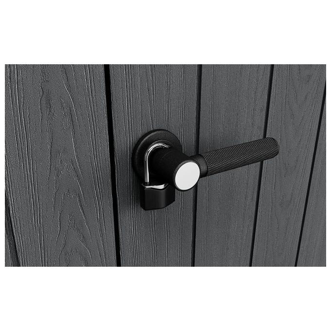Keter Cortina Alto Casetta da Giardino Rettangolare con Serratura Impermeabile 140x73,6x170,4 cm colore Grigio