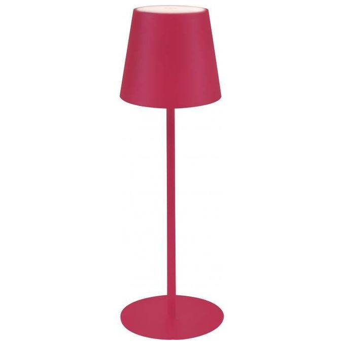 Majestic 120451 RL Agata Lampada da tavolo LED ricaricabile senza fili con luce regolabile dimmer touch 3 temperature di colore IP54 colore Rosso