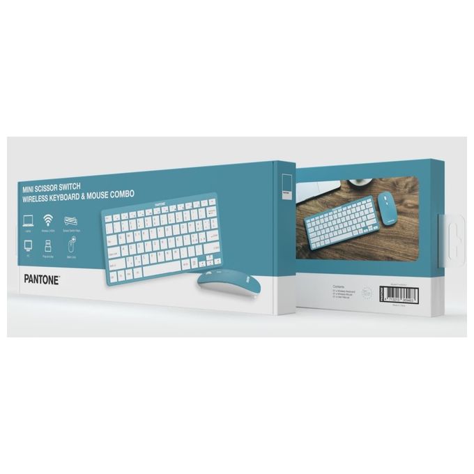 Pantone Tastiera con Mouse Lightblue