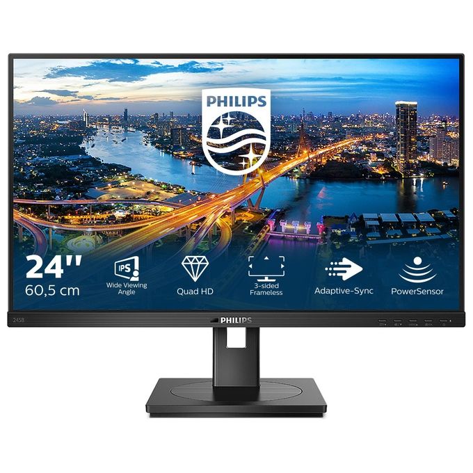 Philips Monitor 23.8'' LED IPS B Line 245B1-00 2560x1440 Quad HD Tempo di Risposta 4 ms