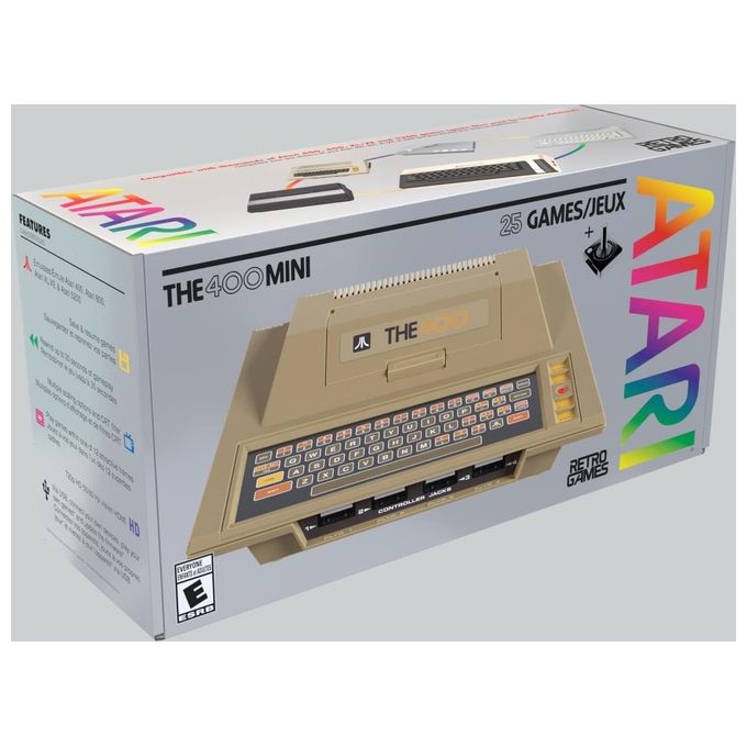 Atari RETROGAMES-THE400MINI THE400 Mini Console Retro 25 Giochi Preinstallati HDMI 720p 5 Porte USB colore Grigio