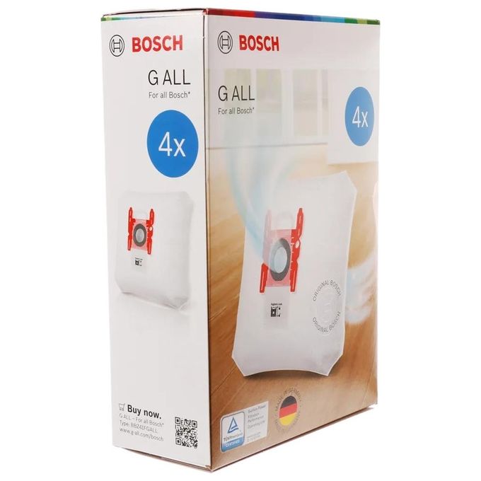 Siemens Sacchetti Aspirapolvere Cilindro Bianco 4pz Compatibili Bosch