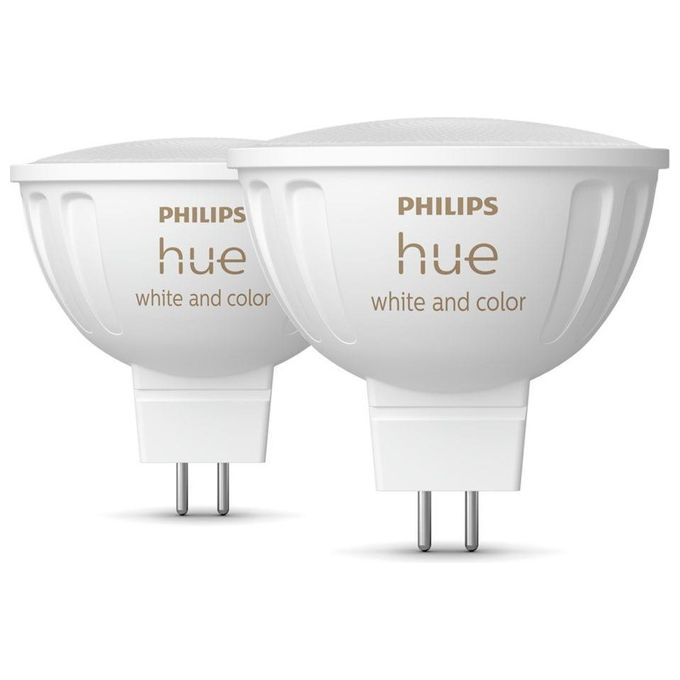 Philips Hue White and Color Ambiance MR16 Faretto Connesso Confezione da 2