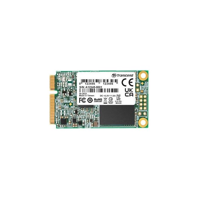Transcend MSA220S 220S SSD mSATA 128 GB SATA III 3D NAND velocita' lettura 560 MB-s scrittura 500 MB-s colore Nero