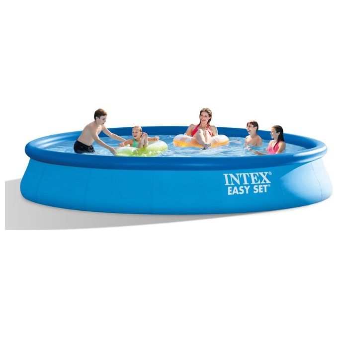 Intex 28158NP Piscina Fuori Terra Easy Set Rotonda Pompa Filtro 2006 L-h 9729 L PVC Azzurro 457x84 cm 457x84 cm Con Pompa Filtro