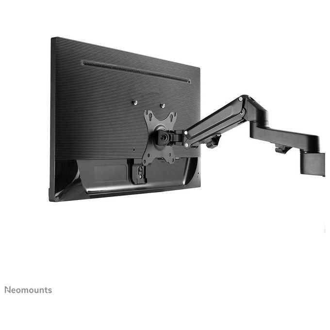 Neomounts DS70-750BL1 Braccio per Monitor 17-27 Pollici Regolabile con Molla a Gas 7 kg VESA 75x75 100x100 cm Morsetto Occhiello colore Nero