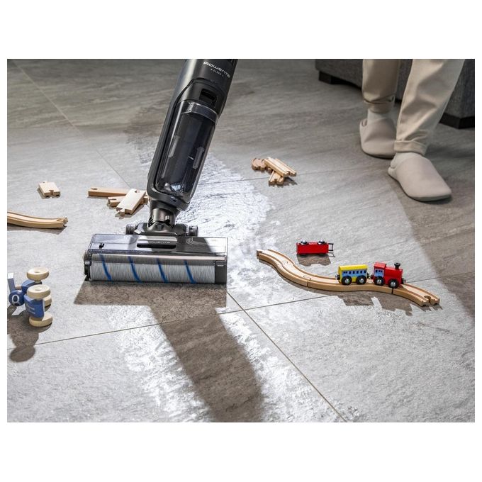 Rowenta GZ5035 X-Clean 4 Lavapavimenti Senza Fili Aspira e Lava 200W Autonomia 50 min 350 m² colore Grigio