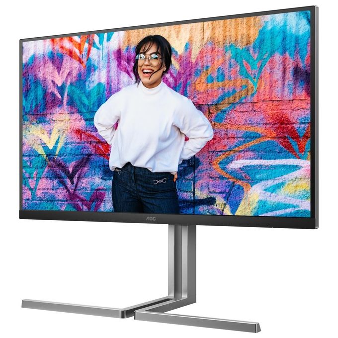 AOC U32U3CV U3 Monitor PC 31.5'' 4K UHD Nano IPS 3840x2160 4ms USB-C Hub 96W VESA Adaptive Sync colore Nero