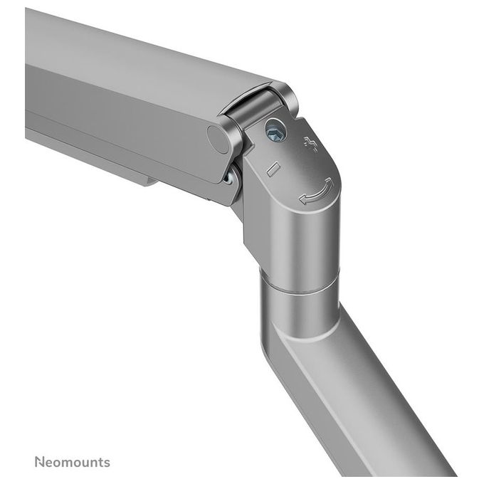 Neomounts DS70-250SL1 Braccio per Monitor 17-35'' Regolazione Altezza a Molla a Gas Rotazione 360° Inclinazione -45° a 45° colore Argento