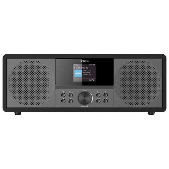 Denver MIR-270B Microsistema audio con radio Internet DAB+ FM lettore CD Bluetooth AUX USB Wi-Fi 2 x 10W RMS colore Nero