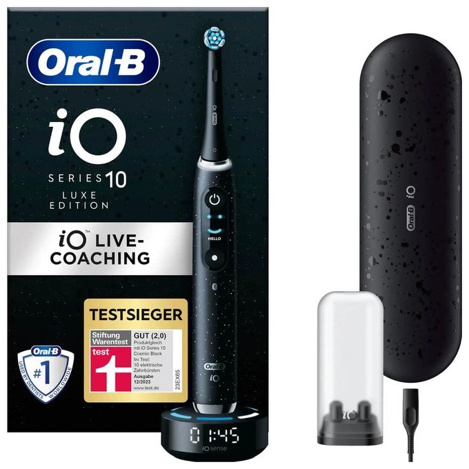 Oral-B 812068 iO10 Spazzolino elettrico con tecnologia rotante 7 modalita' indicatore pressione intelligente autonomia non specificata colore Nero