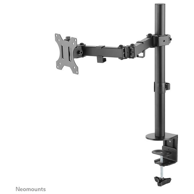 Neomounts FPMA-D550BLACK Braccio per Monitor Regolabile Altezza 0-440 mm Rotazione 360° Inclinazione 0-90° VESA 75x75 100x100 mm Gestione Cavi colore Nero