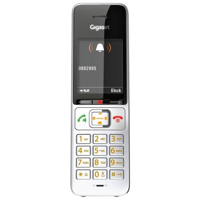 Gigaset S30852-H3023-B101 COMFORT 500A Telefono Analogico-DECT con Vivavoce Schermo TFT 2,2 Pollici Rubrica 200 Voci colore Nero-Argento