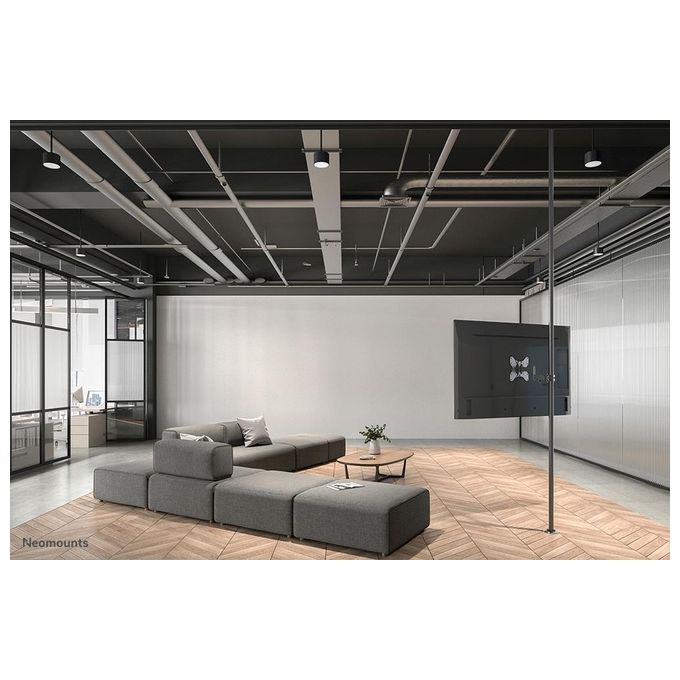 Neomounts FL40-450BL12 Supporto Palo per TV 23-42'' Compatibilita' VESA 75x75 200x200 mm Inclinazione Regolabile Rotazione 180° colore Nero