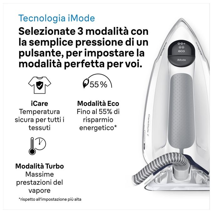 Braun IS7266VI CareStyle 7 Ferro da Stiro con Caldaia 2700 W 7,5 bar 2 L Piastra EloxalPlus FreeGlide 3D colore Viola