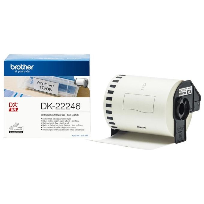 Brother Dk-22246 Nastro per Etichettatrice Nero su Bianco