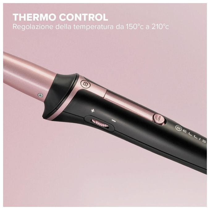 Bellissima 11949 Iconic Curls Arricciacapelli Conico Ceramica 25-13 mm 150°C 210°C 40 W Guanto Termico colore Nero