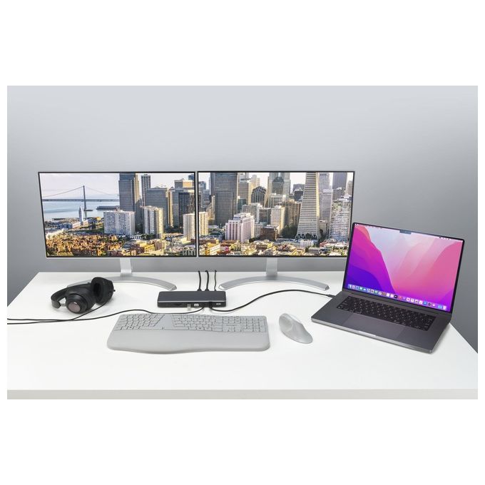 Kensington K34110EU SD5760T Docking station Thunderbolt 4 con Power Delivery fino a 96 W 13 porte 2 HDMI 40 Gbit-s colore Nero