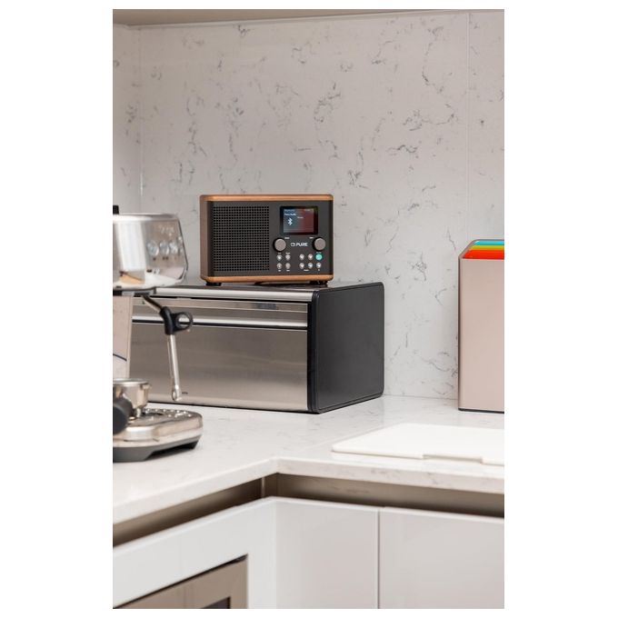 Pure Classic H4, Radio Portatile Digitale, Nero, Legno