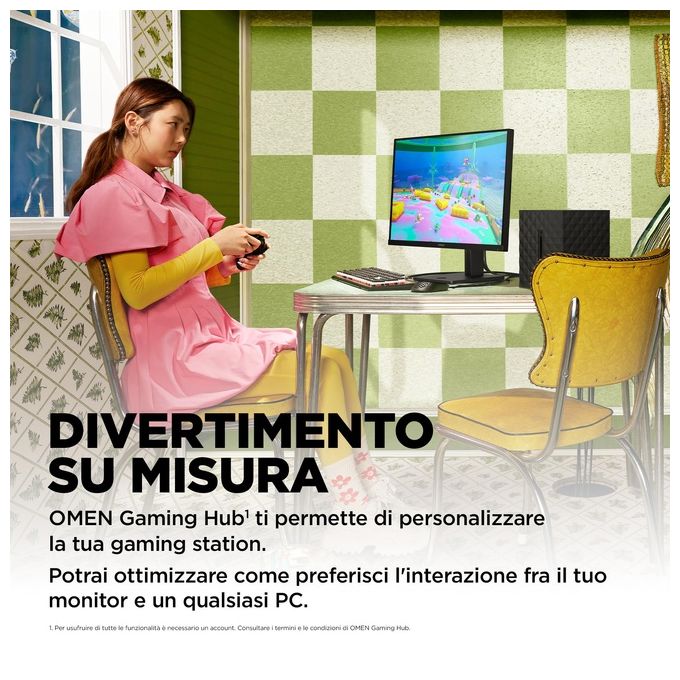 HP 780K0AA#ABB OMEN Monitor da gaming 31,5'' QHD 165 Hz IPS HDR400 AMD FreeSync Premium colore Nero
