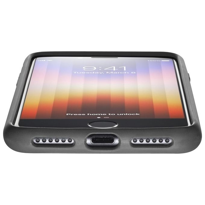 Cellularline SENSATIONIPH747K Sensation Cover iPhone SE 2022 SE 2020 8 7 6 Custodia Silicone Soft Touch Backcover colore Nero