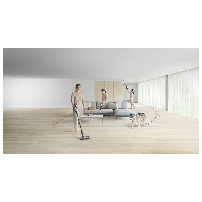 Dyson v8 advanced aspirapolvere senza filo 2in1 nichel argento 425w 40min autonomia