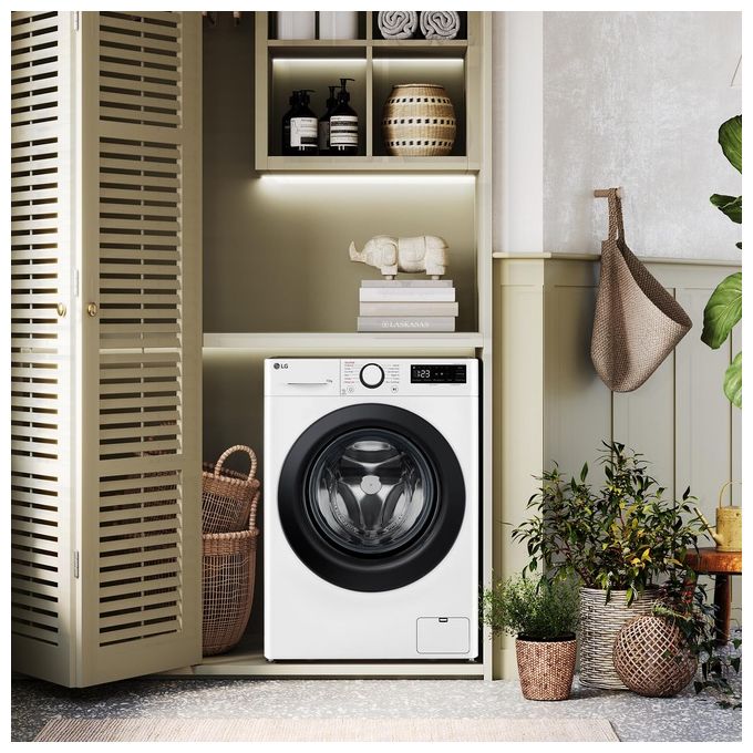 LG F2R3S09NSWB Lavatrice 9Kg AI DD Classe Energetica A-10% 1200 Giri Vapore AI Wash