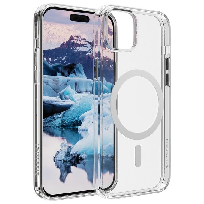 Dbramante1928 IM61CL001830 Iceland Pro MS Custodia Cover Rigida a Scatto Compatibile con MagSafe colore Trasparente