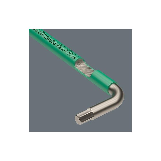 Wera 3950-9 Hex-Plus Multicolour Imperial Stainless Assortimento di Chiavi a L in Pollici Acciaio Inox 9 Pezzi