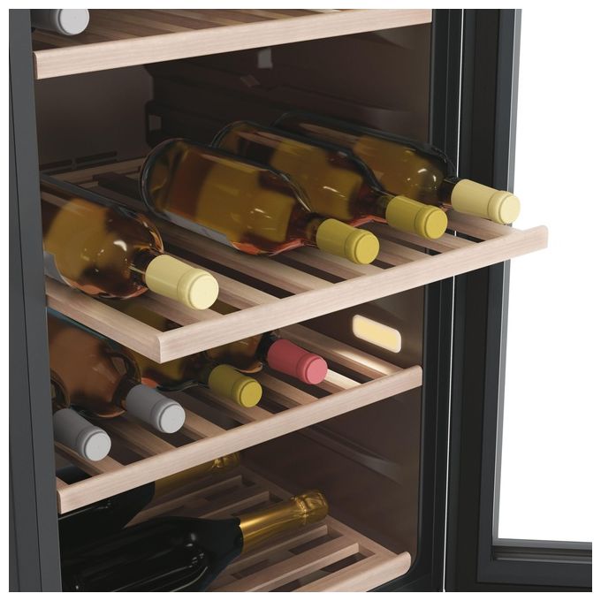 Haier HWS77GDAU1 Wine Bank 50 Serie 7 Cantinetta Vino 77 Bottiglie 2 Zone WiFi Classe G 37 dB colore Nero