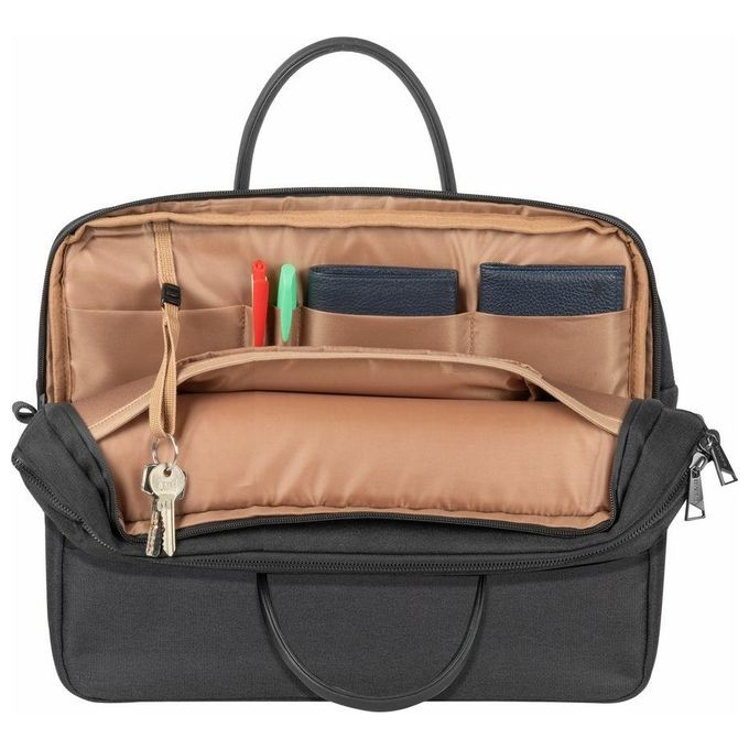 Rivacase 8134 Clark ECO Borsa Porta PC 15.6'' Impermeabile Poliestere Riciclato RPET colore Nero