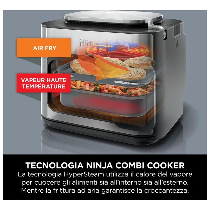 Ninja SFP700EU Combi Multicooker 12 in 1 Forno e Friggitrice ad Aria 12 Funzioni di Cottura colore Grigio