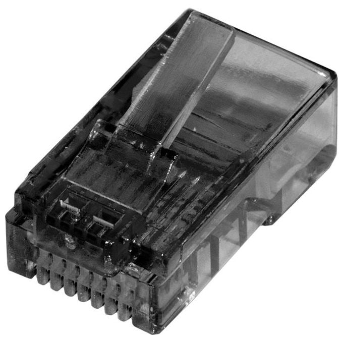 Link Confezione 100 Connettori 8 Poli Cat 5e Utp non Schermato Rj45 Nero
