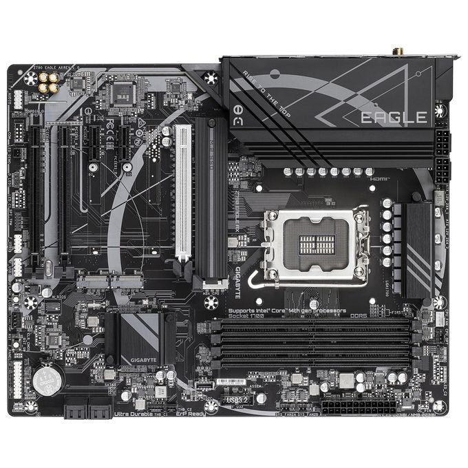 Gigabyte Z790 EAGLE AX Scheda madre ATX supporta CPU Intel 14a 13a 12a generazione DDR5 fino a 7600MHz Wi-Fi 6E LAN 2.5GbE colore Marrone