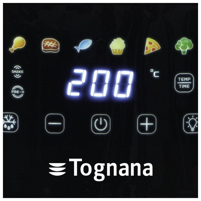 Tognana D2DFA05IRCHA Iridea Friggitrice ad aria 8 L 2000 W 8 programmi display digitale colore Champagne