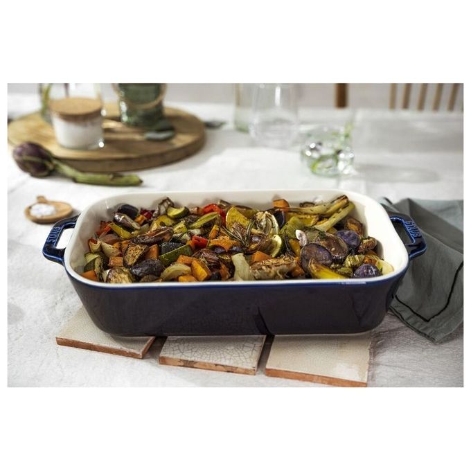 Staub Pirofila in Ceramica Blu 34x24x7.6cm
