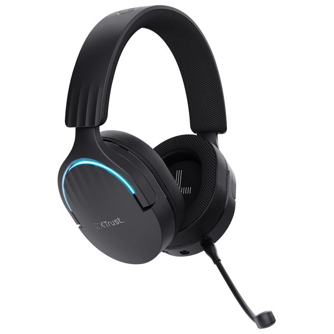 Trust 24901 GXT 491 Fayzo Cuffie Gaming Wireless Bluetooth 2.4 GHz Surround 7.1 50 mm 22 ore RGB colore Nero