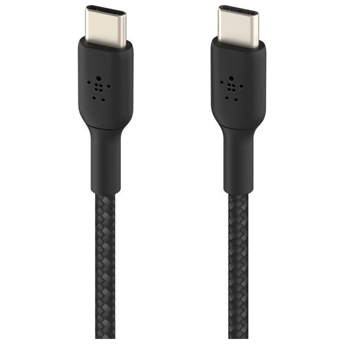 Belkin BoostCharge Cavo Intrecciato da USB-C a USB-C da 0.15 Metri Nero