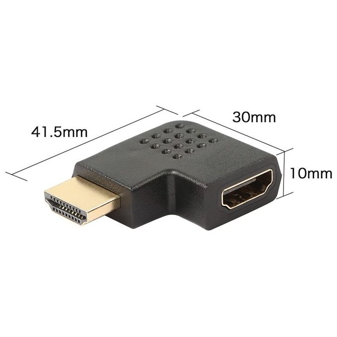 Techly Adattatore Hdmi Maschio-Femmina Angolato 90 Gradi