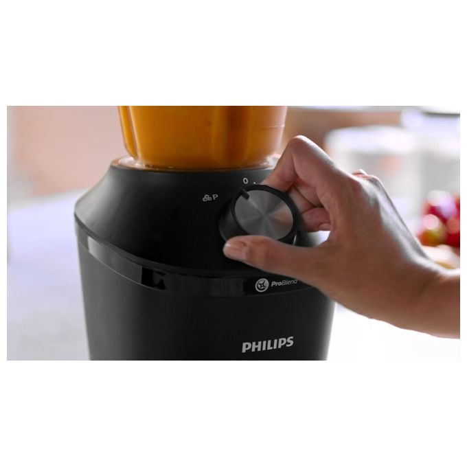 Philips HR2291-01 Serie 3000 Frullatore da tavolo ProBlend 600 W 2 L bicchiere vetro tritaghiaccio colore Nero