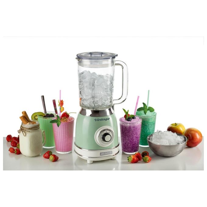 Ariete 583 Vintage Frullatore da tavolo 1,5 L 1000 W 4 Lame Acciaio Inox 4 Velocita' Pulse Tritaghiaccio colore Verde