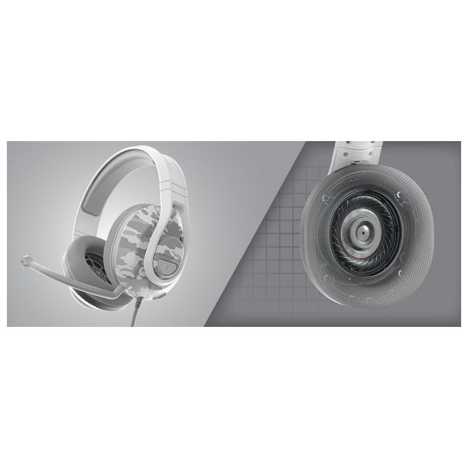 Turtle Beach TBS-6405-02 Recon 500 Cuffie Gaming Cablate Driver 60 mm Microfono Rimovibile Multipiattaforma colore Bianco