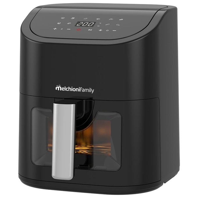 Melchioni 118340027 Friggitrice ad aria 5,2 L 1700 W 9 programmi Display Touch colore Nero Bianco
