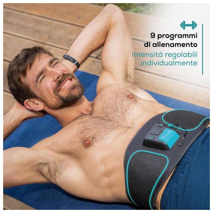 Beurer 88105 Corefit I Antelope Cintura Addominale EMS con 4 Elettrodi 9 Programmi Intensita' Regolabile da 0 a 40 colore Nero
